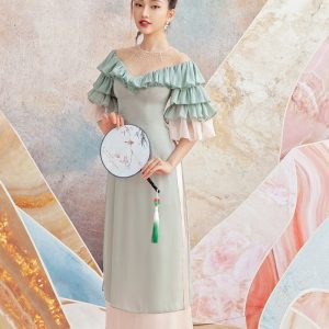 Áo dài KIE Voan tay bèo