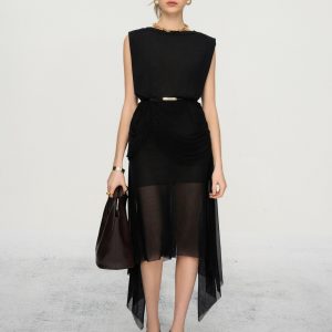 Set lưới 2 chi tiết nhún eo