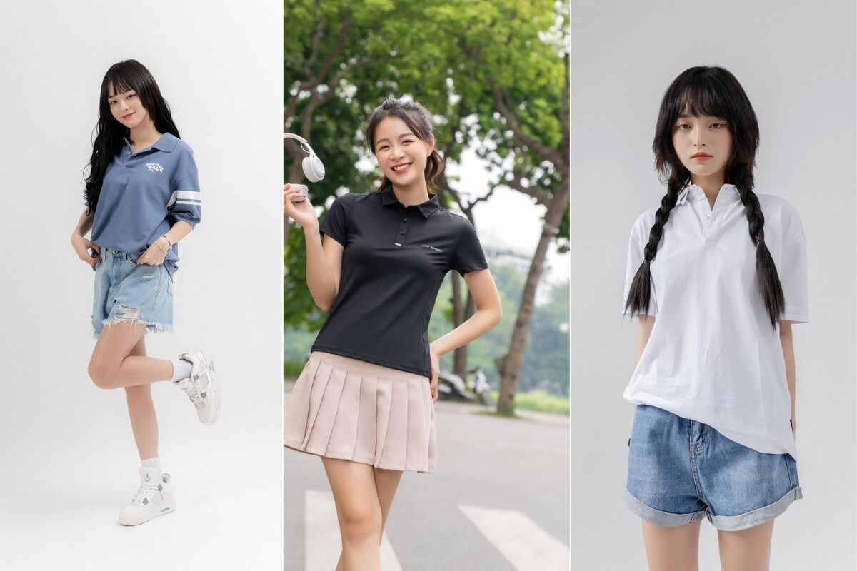 Bí quyết phối đồ với áo polo nữ thanh lịch và sành điệu 4 Cách phối áo polo nữ thanh lịch