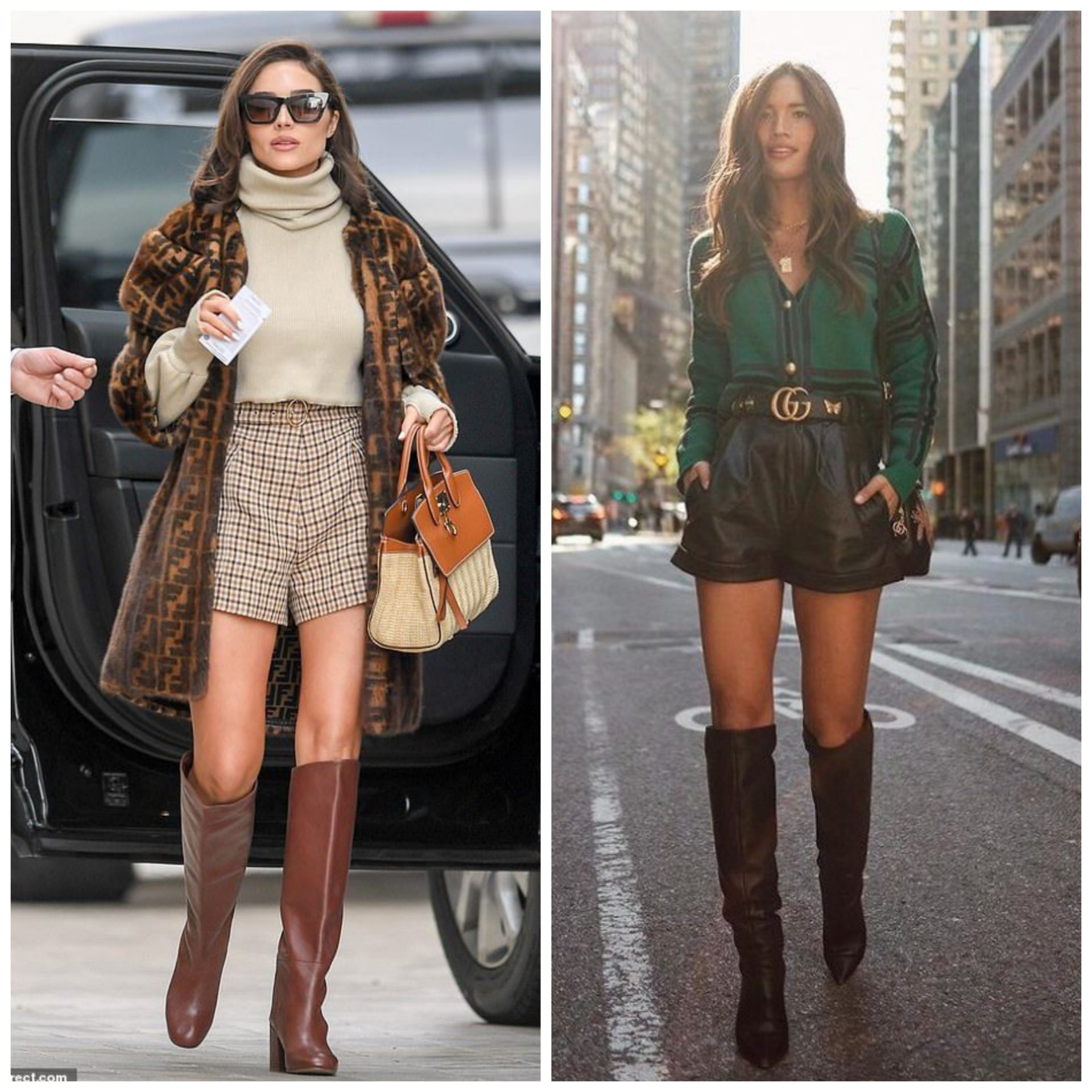 15+ Cách Phối Đồ Với Giày Boot Nữ Cổ Cao Hack Dáng Sành Điệu 4 Phối đồ với boot cổ cao và quần short