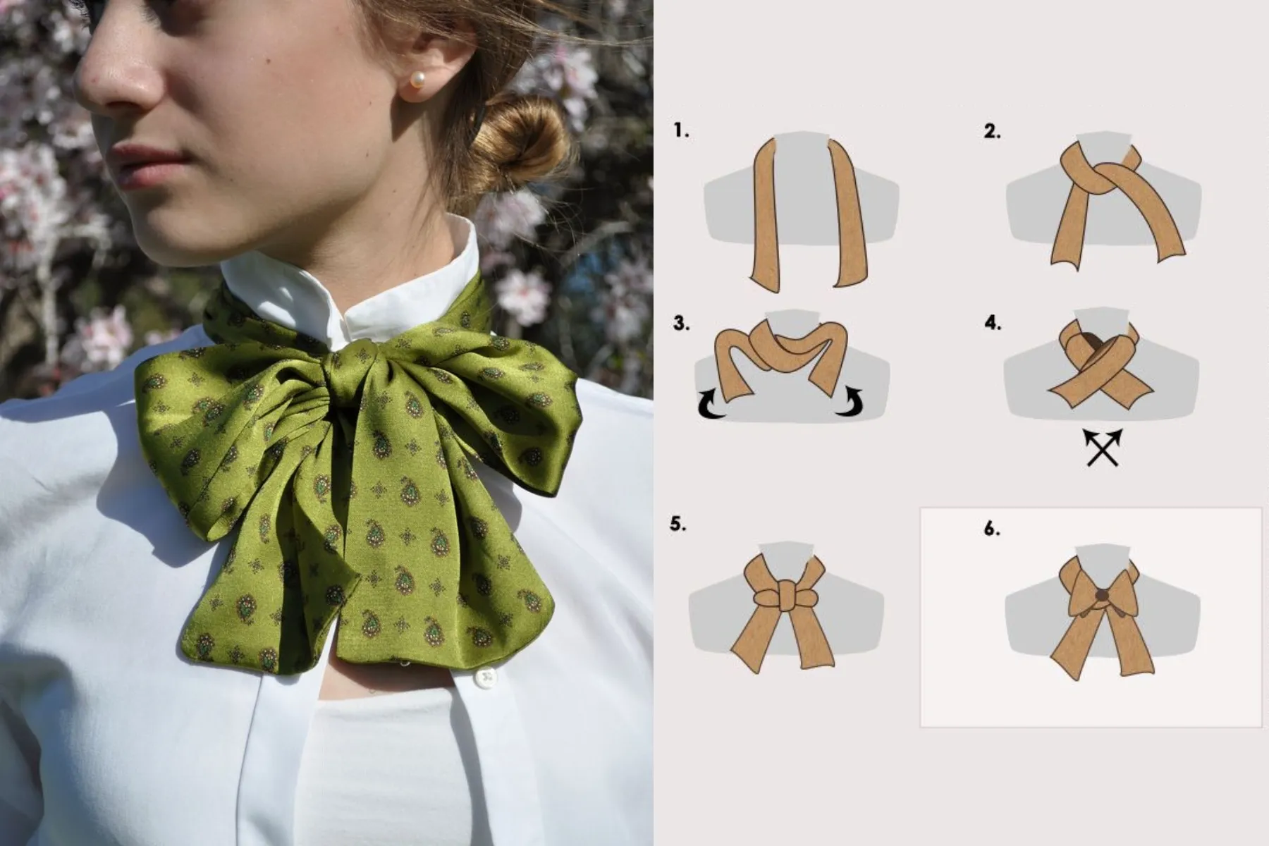 10+ Cách Thắt Nơ Cổ Áo Nữ Đẹp Sang Chảnh Như Stylist 2 Hướng dẫn cách thắt nơ cổ áo nữ đơn giản