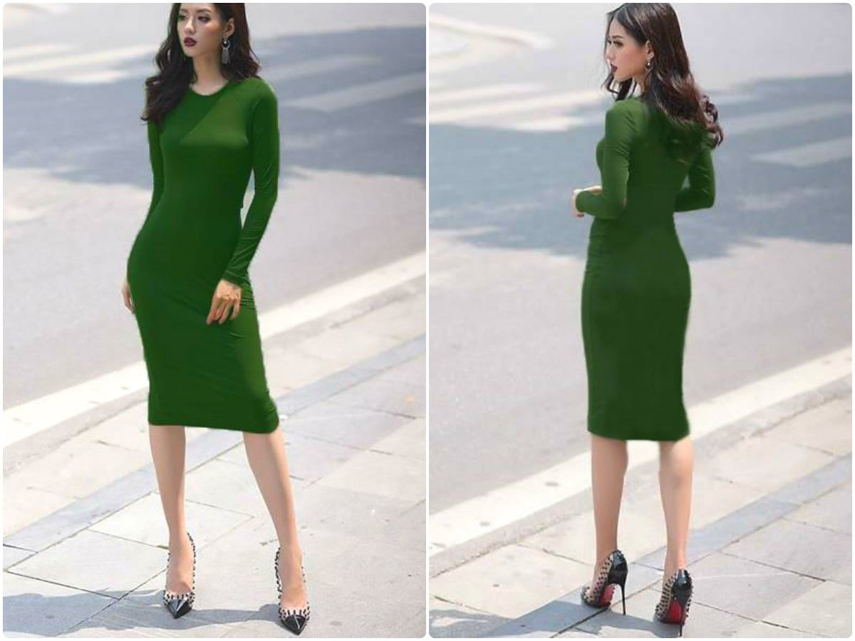 15+ Cách Mix Đồ Với Váy Len Body Tôn Dáng Sành Điệu 5 Mix đồ với đầm ôm body