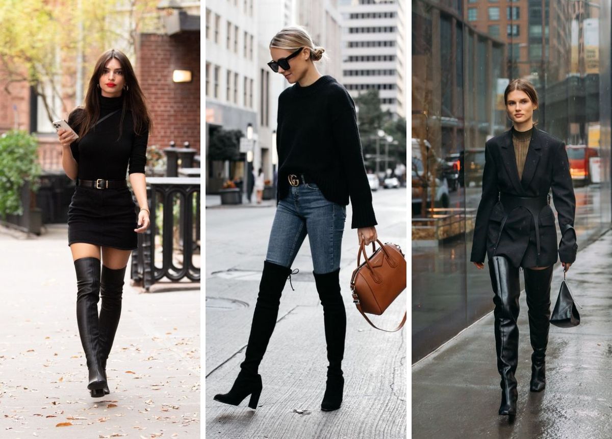 15+ Cách Phối Đồ Với Giày Boot Nữ Cổ Cao Hack Dáng Sành Điệu 3 Phối đồ với giày boot nữ cổ cao và đầm