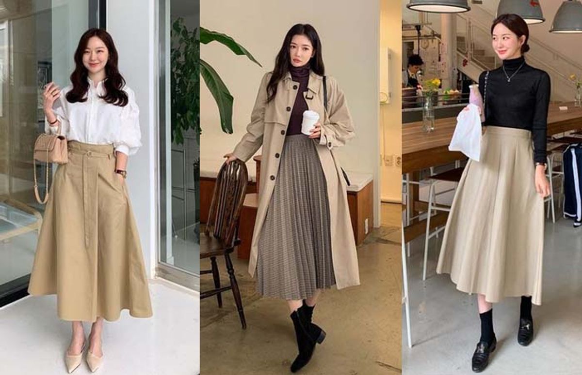 Bật mí 10+ cách phối đồ với chân váy dài đen cực xinh 2 Cách phối đồ với chân váy dài đen