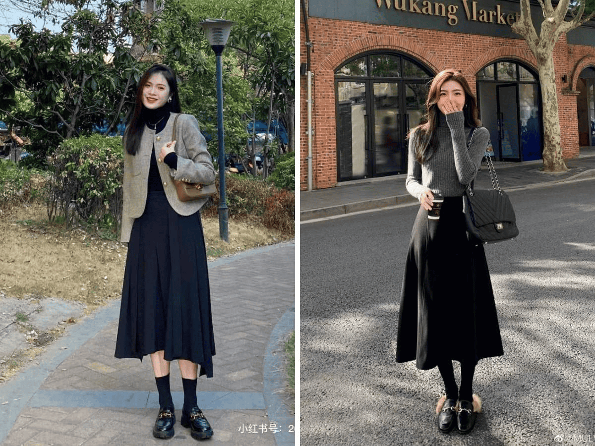 Cách phối quần áo mùa đông cho nữ