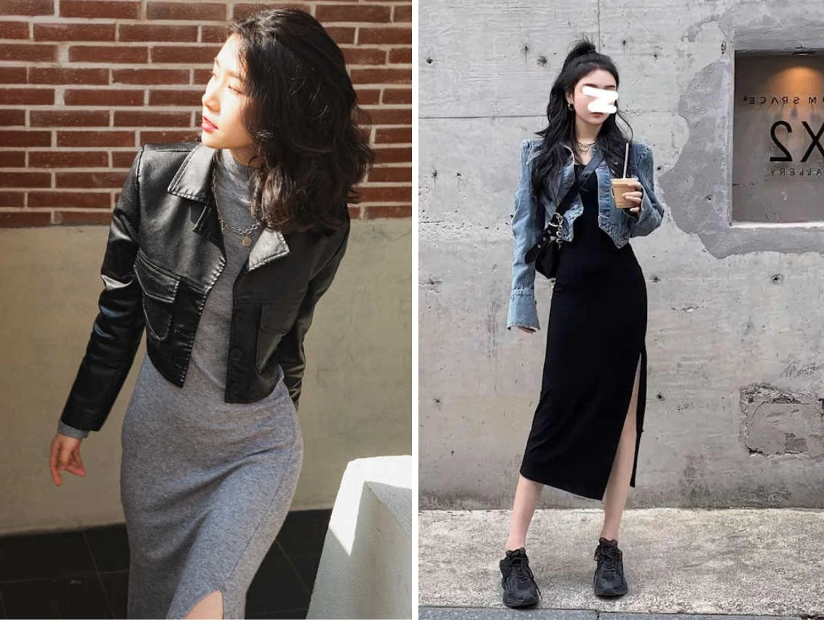 Chọn váy len body dài hợp dáng