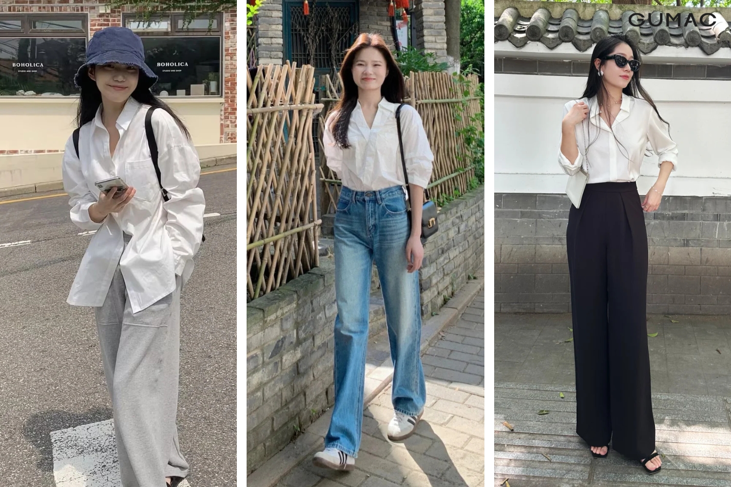 10+ Cách Phối Áo Sơ Mi Với Quần Short Nữ Cực Chất 2024 4 Phối áo sơ mi trắng với quần short nữ thanh lịch