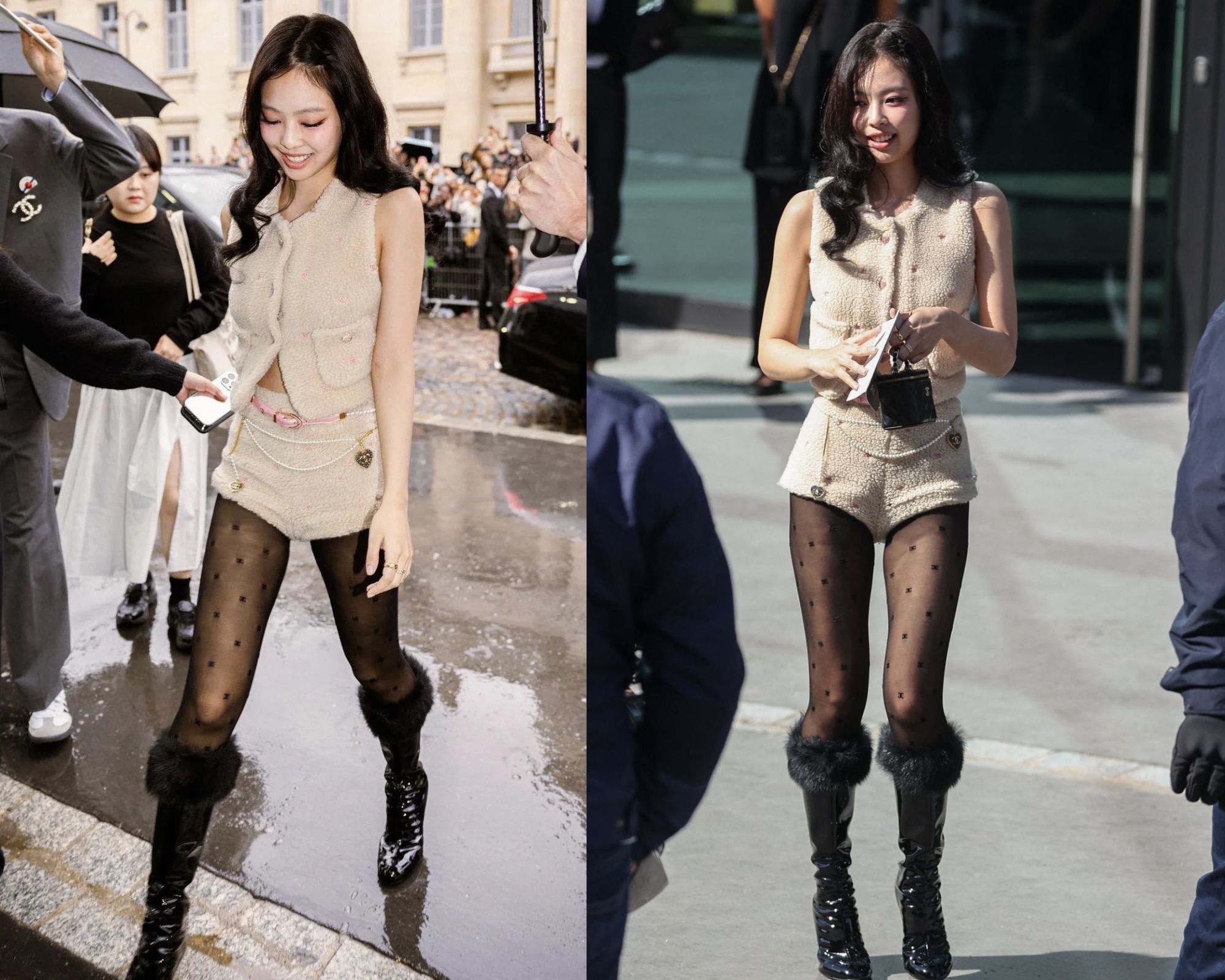 15+ Cách Phối Đồ Với Quần Tất Đen Hack Dáng Đỉnh Cao 7 Phối đồ với quần tất đen mỏng