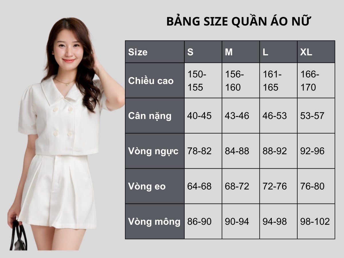 Bảng size quần nữ 60kg