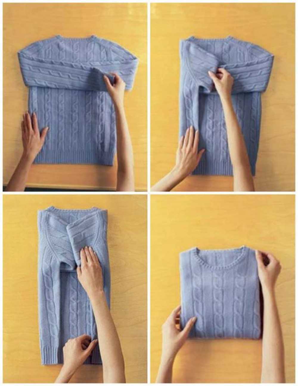 Cách gấp quần áo tiết kiệm diện tích