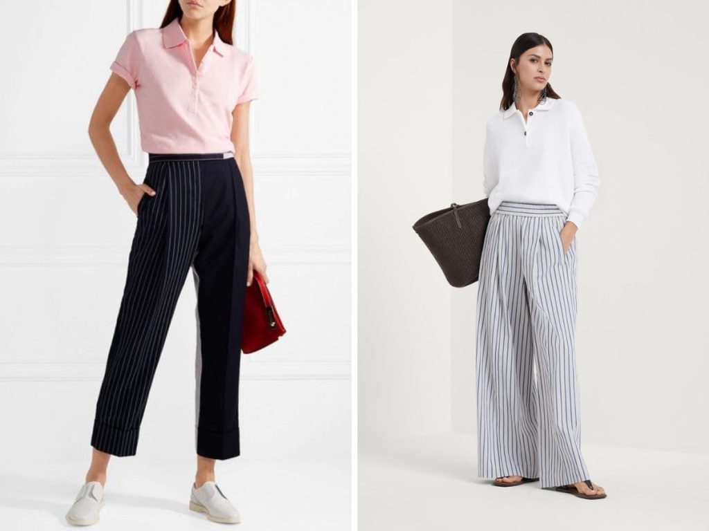 Chọn phụ kiện cho set đồ quần kẻ sọc