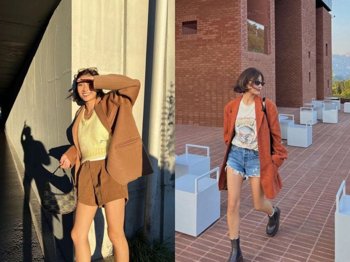 Mix đồ với quần short nữ mùa đông