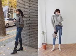 Quần jean mặc với áo len
