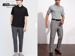 Phối đồ quần xám áo đen