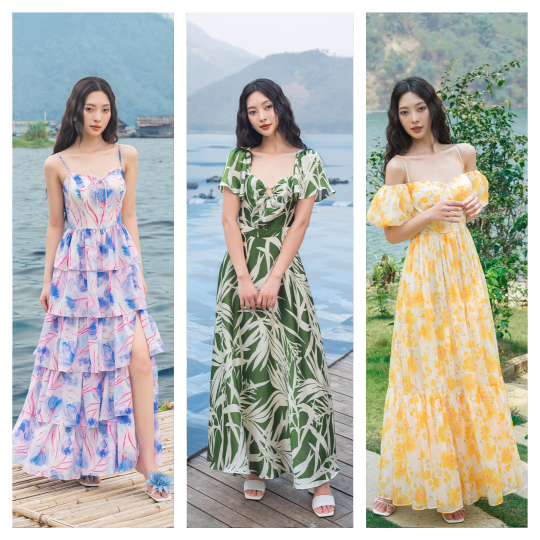 15+ Cách Phối Áo Sơ Mi Trắng Với Chân Váy Thanh Lịch 6 Mẫu váy maxi đi du lịch