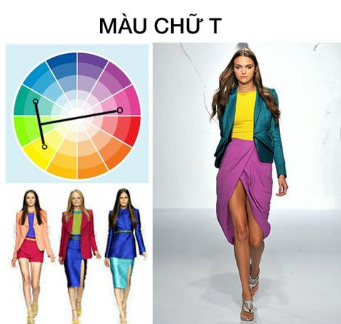 Phối màu bộ ba cho trang phục nữ