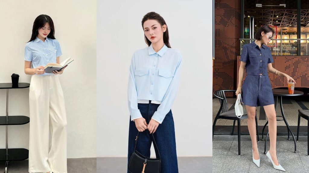 phoi do ao so mi nu 3345