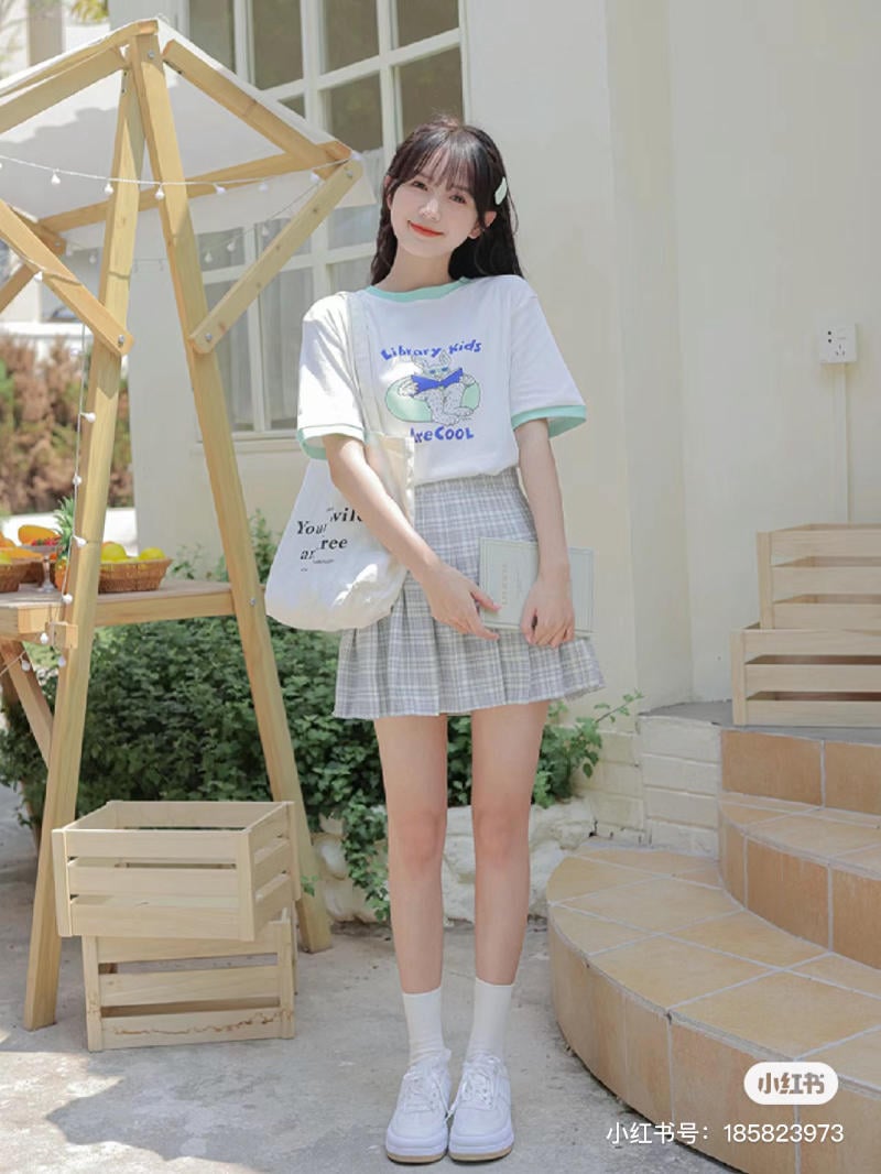 phối đồ nữ cute đi học