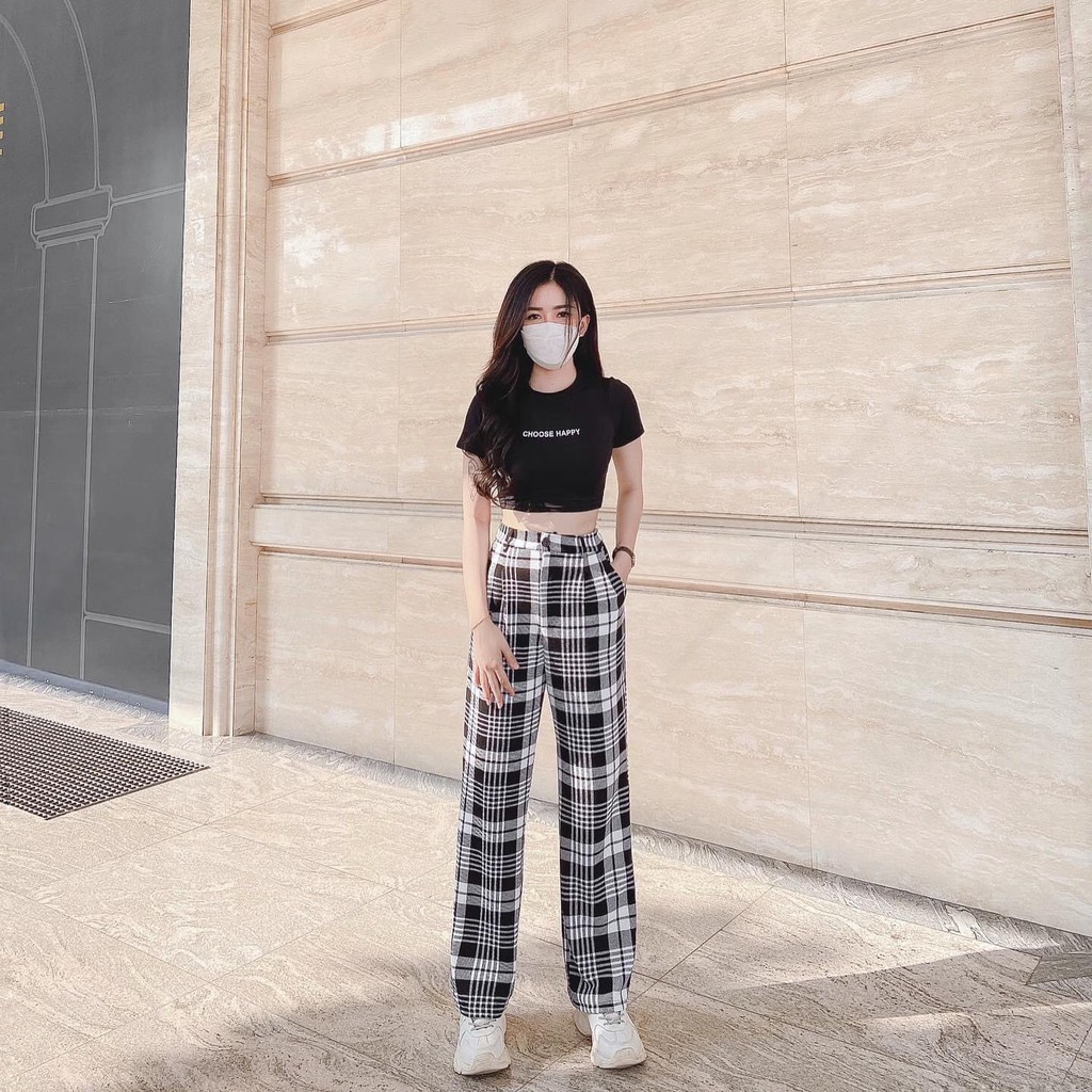 Cách mặc quần kẻ sọc đẹp