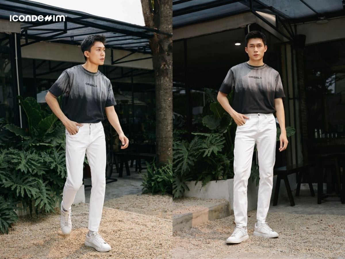 Quần trắng mặc áo gì cho nam