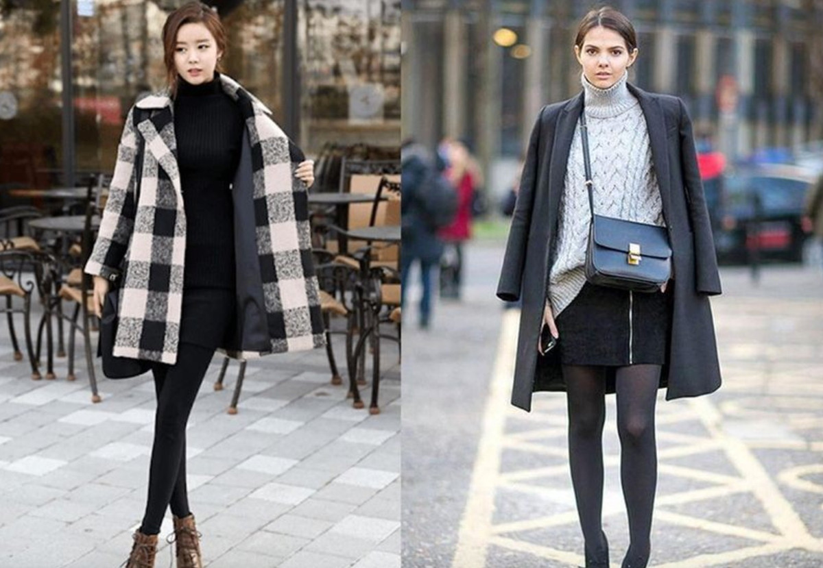 15+ Cách Phối Đồ Với Quần Tất Đen Hack Dáng Đỉnh Cao 5 Phối đồ với quần tất đen và giày cao gót