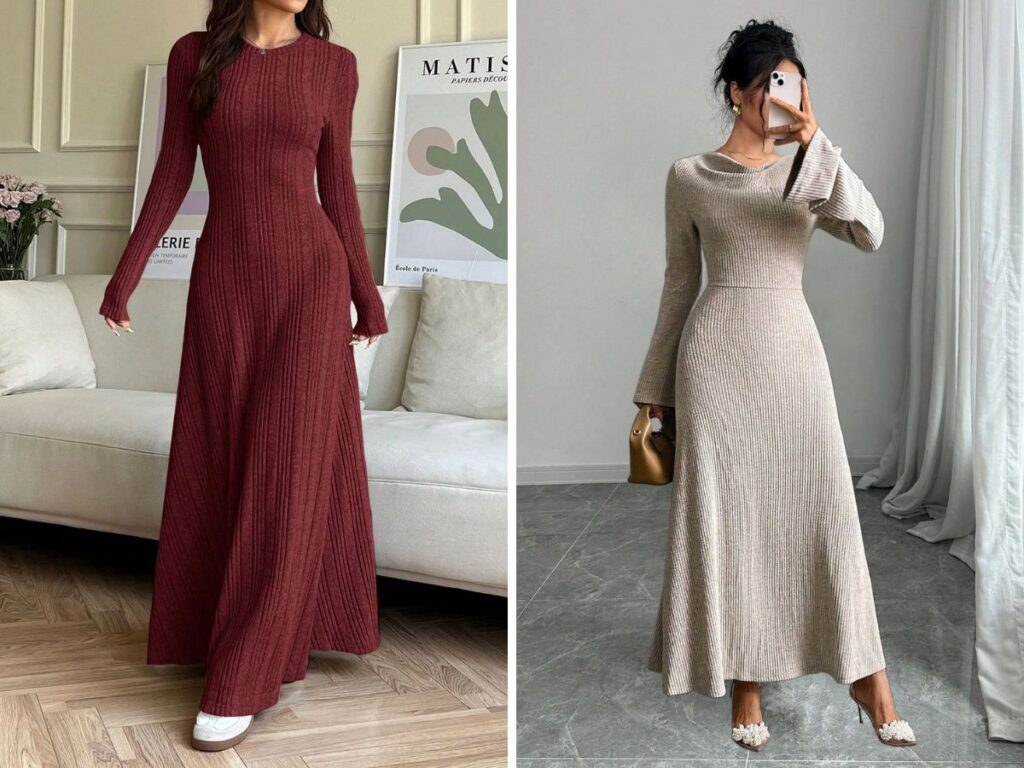 Mặc gì với váy len body mùa đông