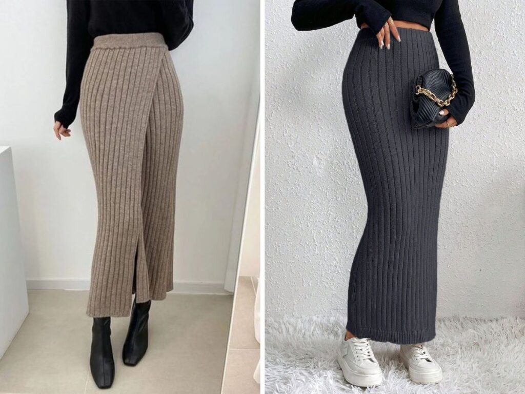 Phong cách Hàn Quốc với váy len body