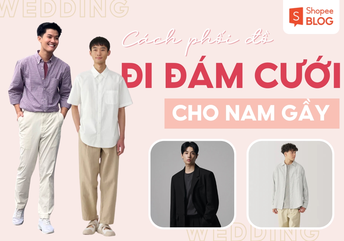 Set đồ đi đám cưới cho nam gầy