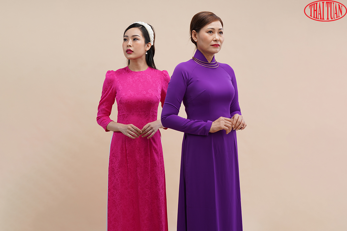 10+ Cách Phối Màu Áo Dài Trơn Tôn Da, Sang Trọng Nhất 6 Cách phối màu áo dài trơn màu tím