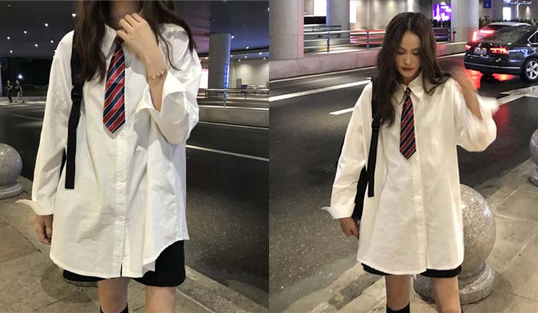 Phối đồ với cà vạt nữ