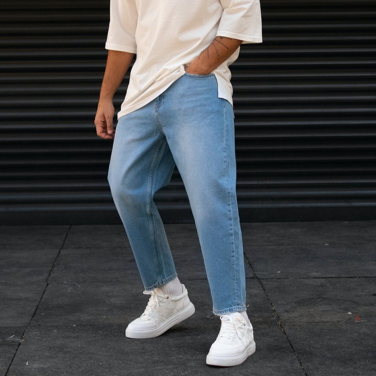 Phối đồ với quần jean baggy nam
