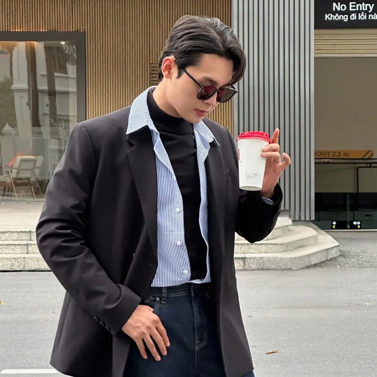 Phối đồ áo blazer nam layer